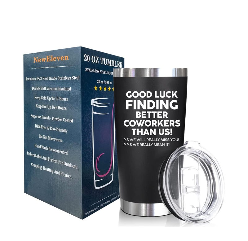 NewEleven Coworker Leaving Gifts - Farewell Gifts  Going Away Gift For Coworker - New Job  Goodbye  Good Luck Gifts For Coworkers  Colleagues  Boss  Men  Women  Friends - 20 Oz Tumbler - Image 2